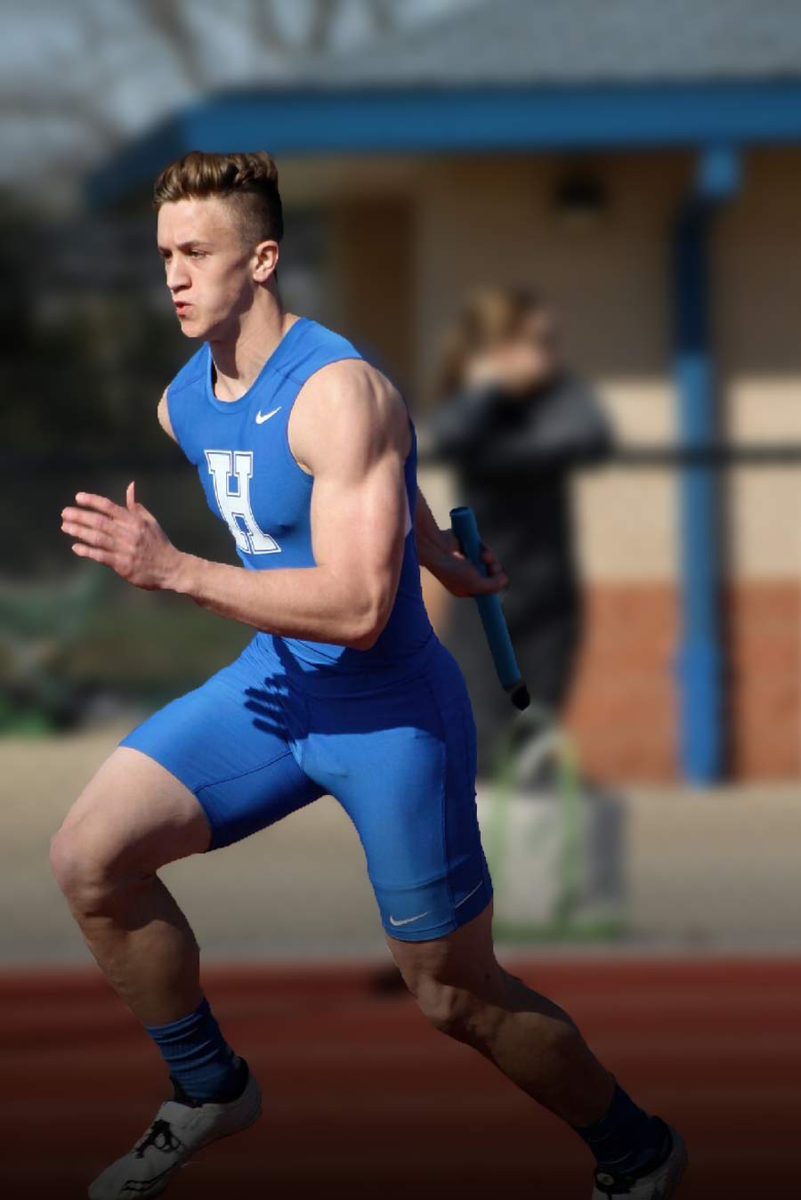 Josef, running at a track meet in March of 2016